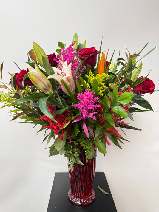 Roses & Lily Arrangement