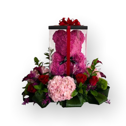 Love Story-Premium anniversary flower arrangement with luxury blooms for an expression of deep love