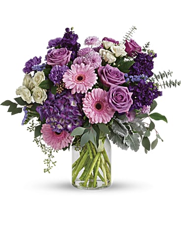 Magnificent Mauves-Distinctive and rare floral arrangement for anniversaries, featuring exotic and unique flowers