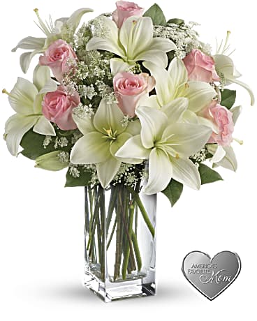 Teleflora's Heavenly and Harmony Vase-Graceful and harmonious floral arrangement in a vase